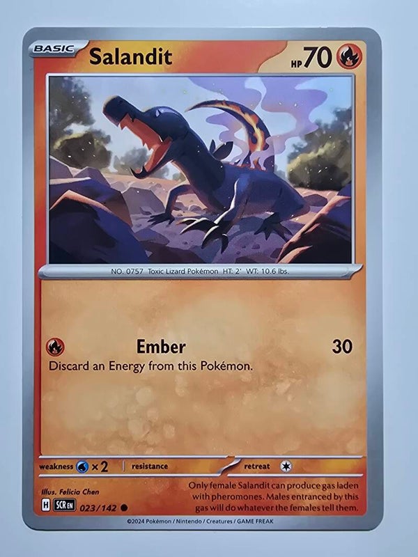 SALANDIT (STELLAR CROWN 023/142) (POKÉMON) (TRADING CARD)