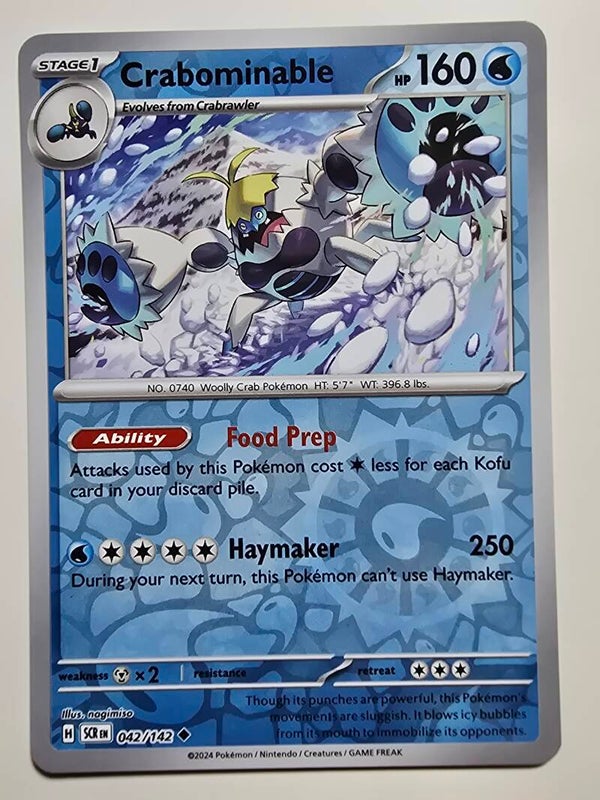 CRABOMINABLE (STELLAR CROWN 042/142) (REVERSE HOLO) (POKÉMON) (TRADING CARD)