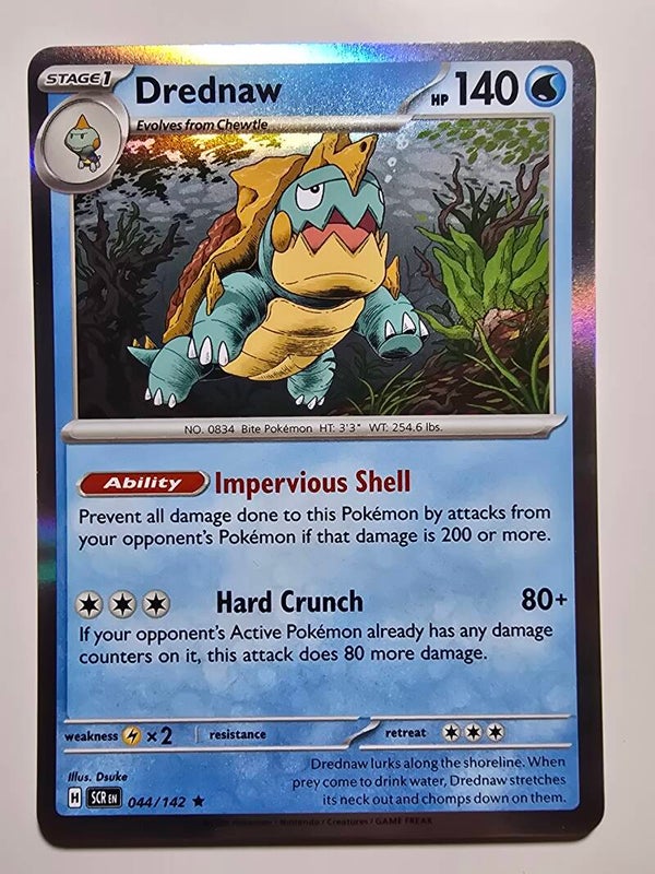 DREDNAW (STELLAR CROWN 044/142) (HOLO) (POKÉMON) (TRADING CARD)