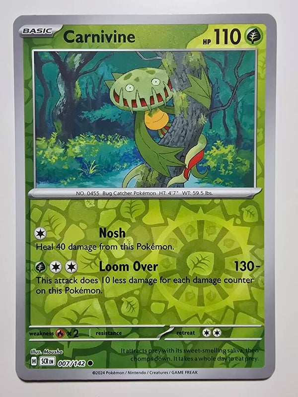 CARNIVINE (STELLAR CROWN 007/142) (REVERSE HOLO) (POKÉMON) (TRADING CARD)