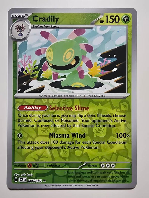 CRADILY (STELLAR CROWN 006/142) (REVERSE HOLO) (POKÉMON) (TRADING CARD)