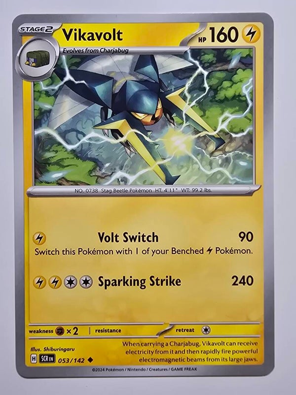 VIKAVOLT (STELLAR CROWN 053/142) (POKÉMON) (TRADING CARD)