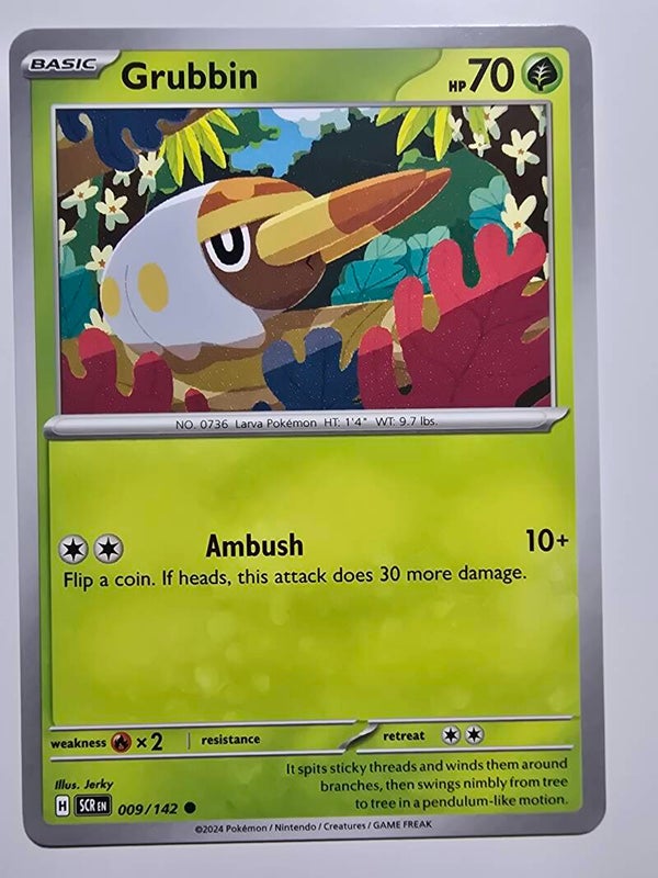 GRUBBIN (STELLAR CROWN 009/142) (POKÉMON) (TRADING CARD)