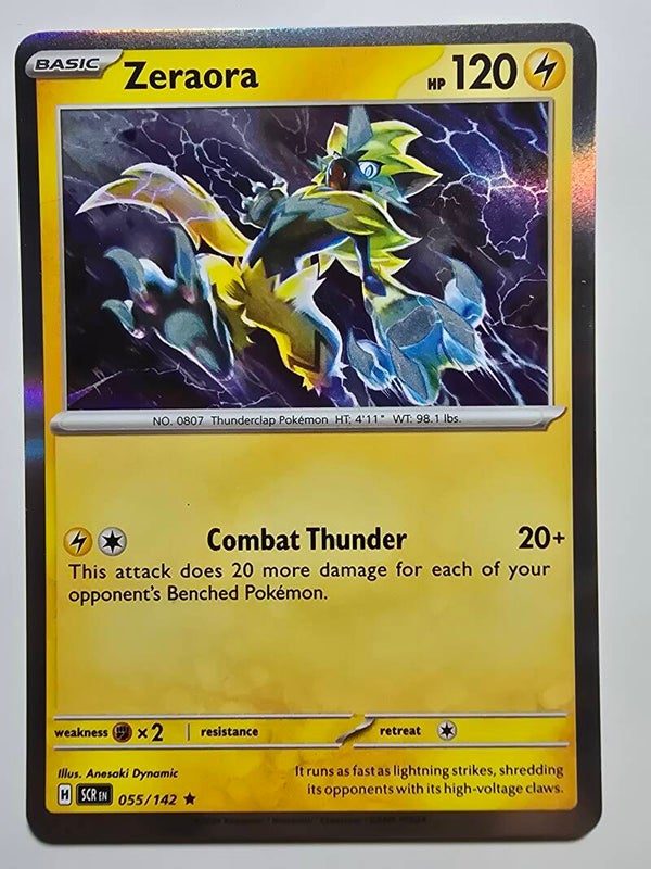 ZERAORA (STELLAR CROWN 055/142) (HOLO) (POKÉMON) (TRADING CARD)