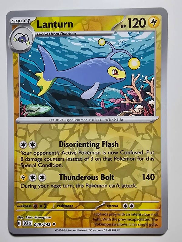 LANTURN (STELLAR CROWN 049/142) (REVERSE HOLO) (POKÉMON) (TRADING CARD)