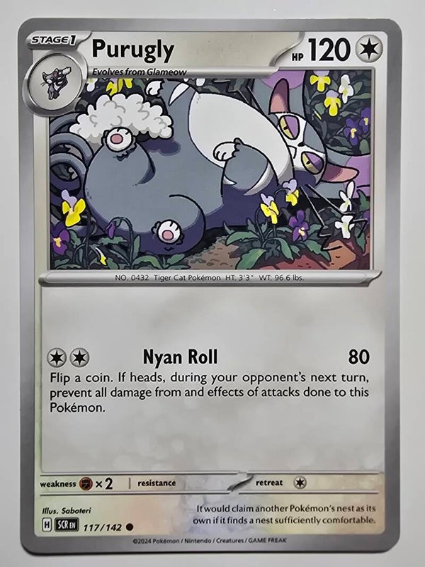 PURUGLY (STELLAR CROWN 117/142) (POKÉMON) (TRADING CARD)