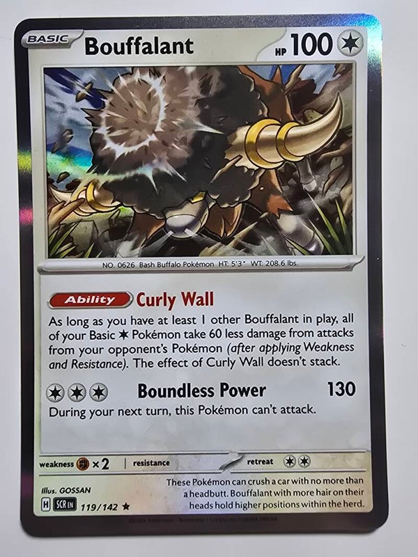 BOUFFALANT (STELLAR CROWN 119/142) (HOLO) (POKÉMON) (TRADING CARD)