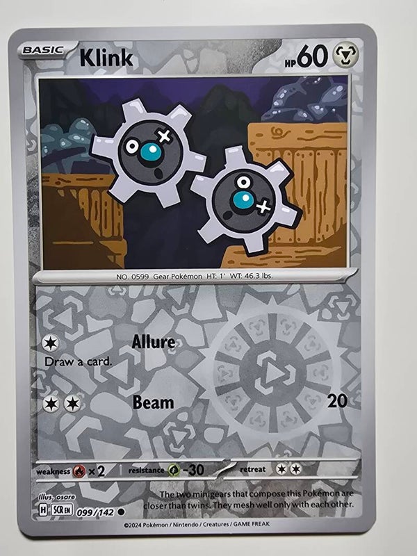 KLINK (STELLAR CROWN 099/142) (REVERSE HOLO) (POKÉMON) (TRADING CARD)