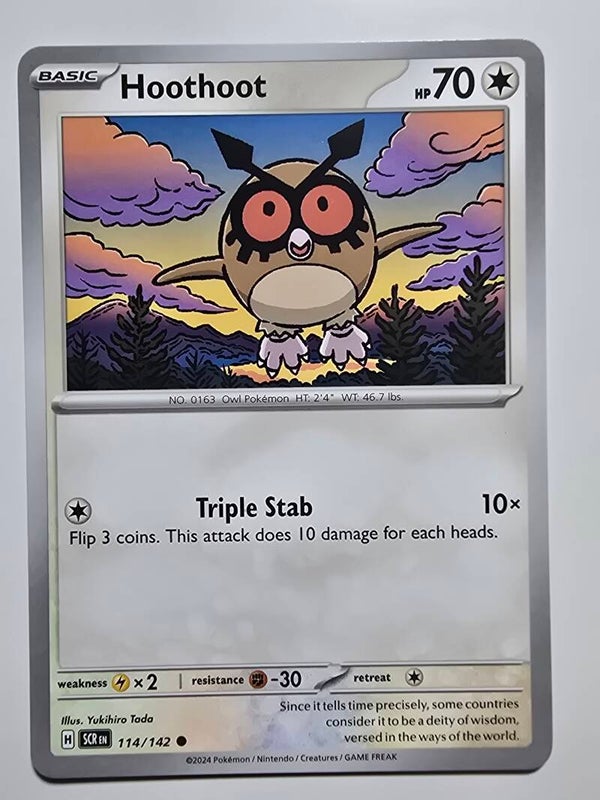 HOOTHOOT (STELLAR CROWN 114/142) (POKÉMON) (TRADING CARD)