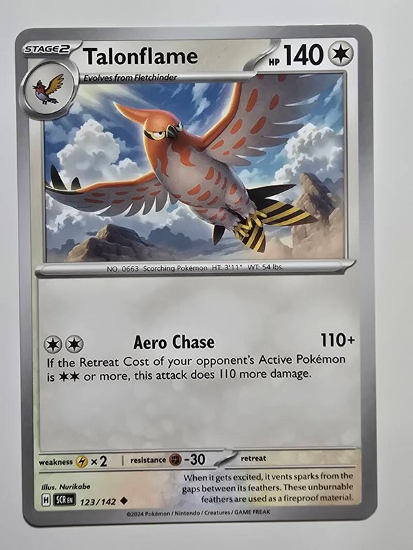 TALONFLAME (STELLAR CROWN 123/142) (POKÉMON) (TRADING CARD)