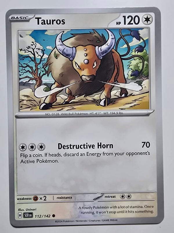 TAUROS (STELLAR CROWN 112/142) (POKÉMON) (TRADING CARD)