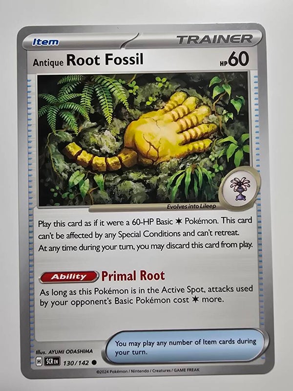 ANTIQUE ROOT FOSSIL (STELLAR CROWN 130/142) (POKÉMON) (TRADING CARD)