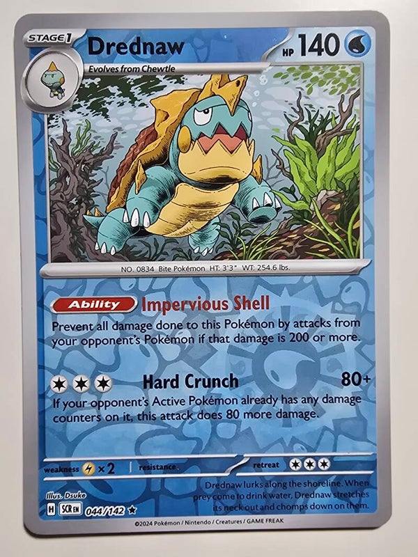 DREDNAW (STELLAR CROWN 044/142) (REVERSE HOLO) (POKÉMON) (TRADING CARD)