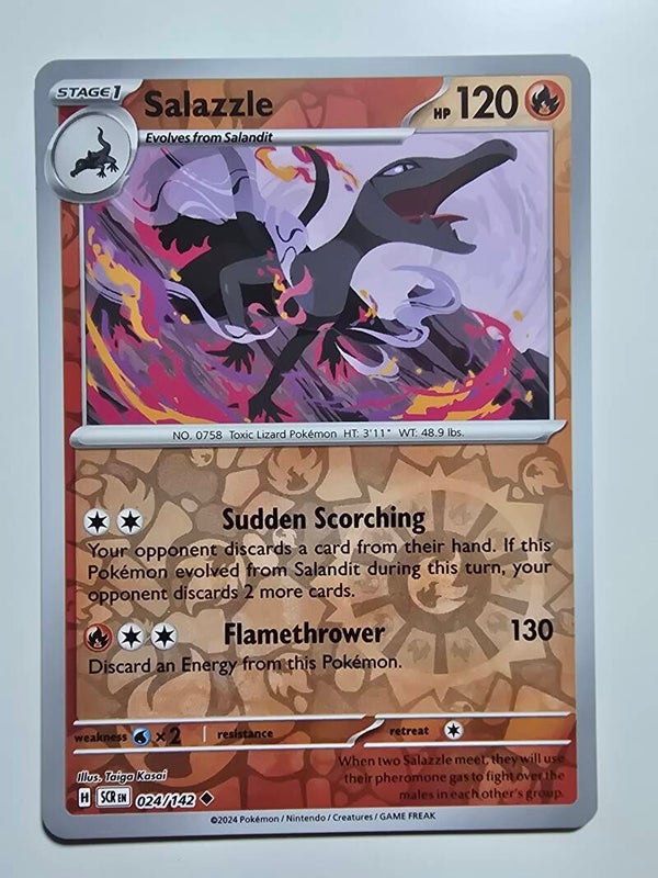 SALAZZLE (STELLAR CROWN 024/142) (REVERSE HOLO) (POKÉMON) (TRADING CARD)