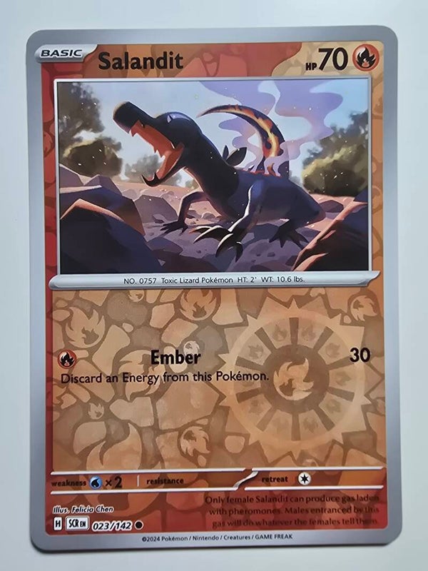 SALANDIT (STELLAR CROWN 023/142) (REVERSE HOLO) (POKÉMON) (TRADING CARD)
