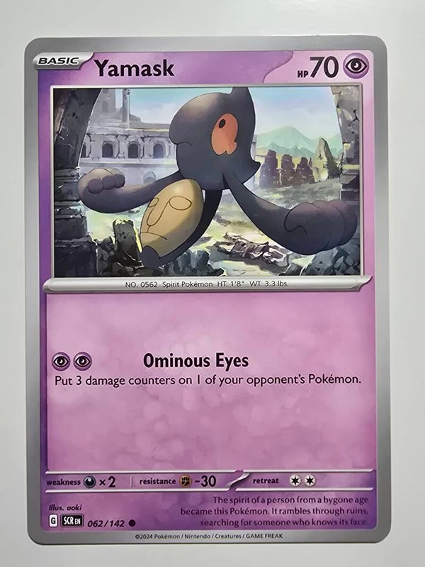 YAMASK (STELLAR CROWN 062/142) (POKÉMON) (TRADING CARD)