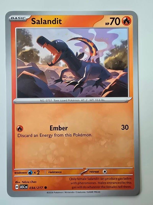 SALANDIT (ASCENDED HEROES 034/217) (POKÉMON) (TRADING CARD)