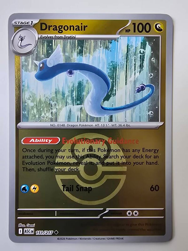DRAGONAIR (ASCENDED HEROES 151/217) (REVERSE HOLO LOVE BALL) (POKÉMON) (TRADING CARD)