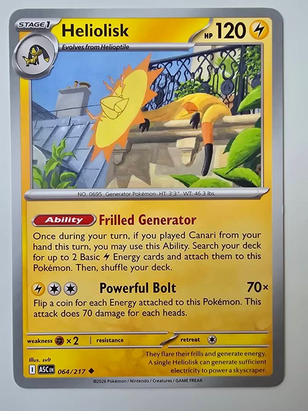 HELIOLISK (ASCENDED HEROES 064/217) (POKÉMON) (TRADING CARD)
