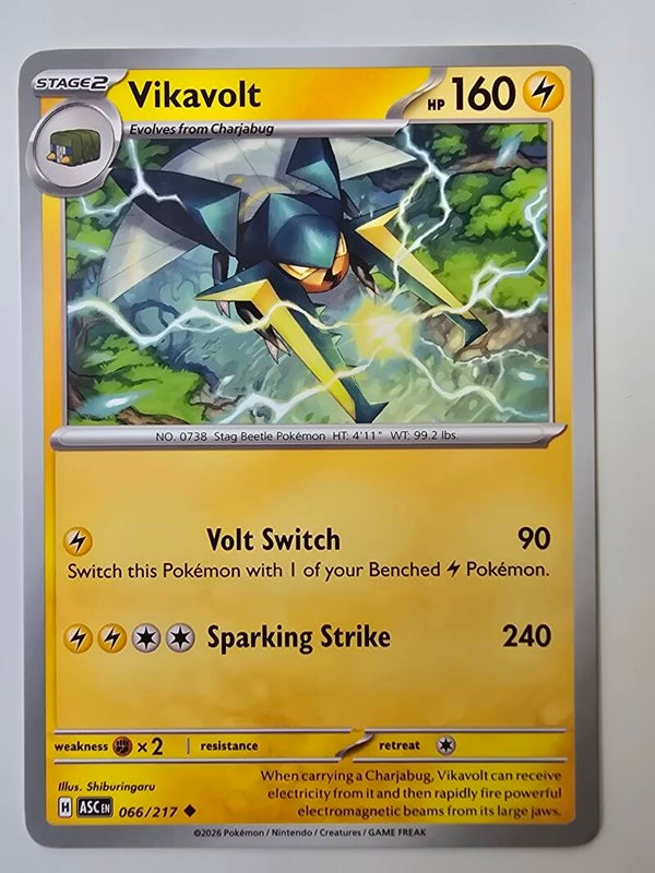 VIKAVOLT (ASCENDED HEROES 066/217) (POKÉMON) (TRADING CARD)