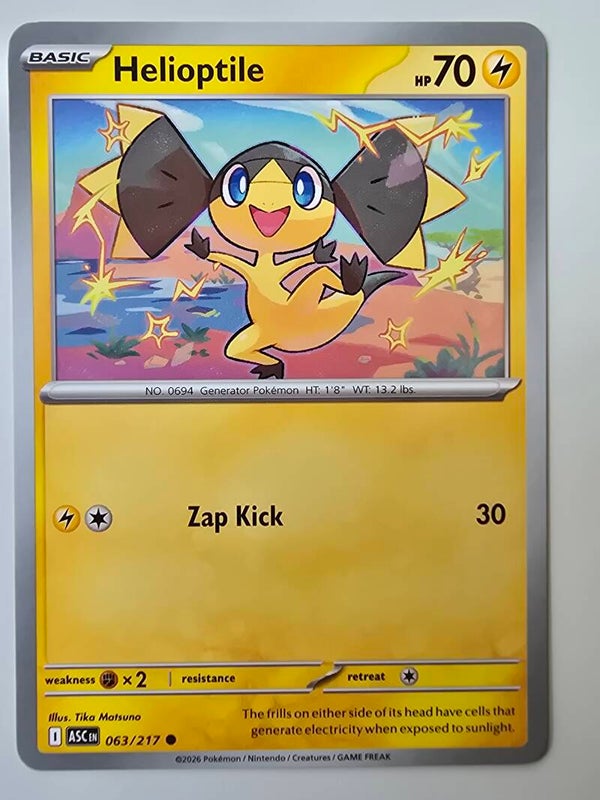 HELIOPTILE (ASCENDED HEROES 063/217) (POKÉMON) (TRADING CARD)