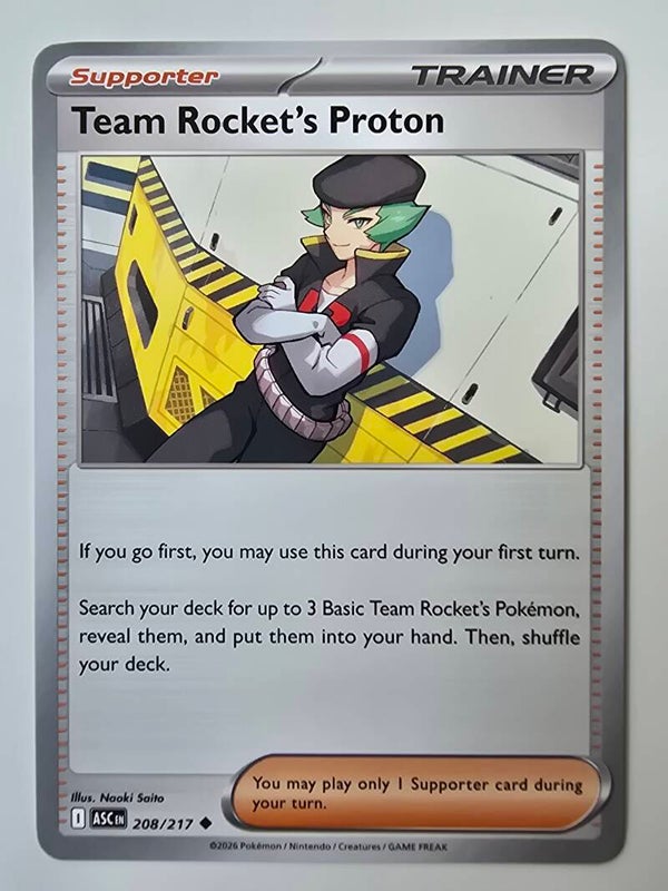 TEAM ROCKET'S PROTON (ASCENDED HEROES 208/217) (POKÉMON) (TRADING CARD)