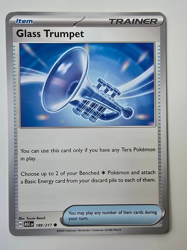 GLASS TRUMPET (ASCENDED HEROES 189/217) (POKÉMON) (TRADING CARD)