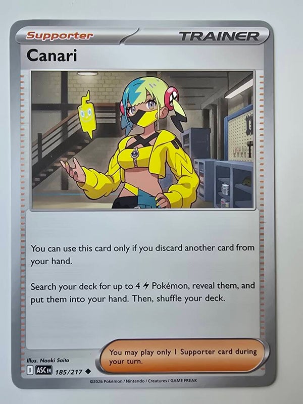 CANARI (ASCENDED HEROES 185/217) (POKÉMON) (TRADING CARD)