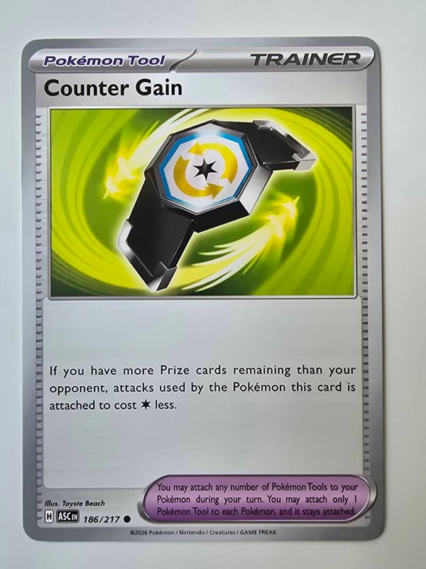 COUNTER GAIN (ASCENDED HEROES 186/217) (POKÉMON) (TRADING CARD)