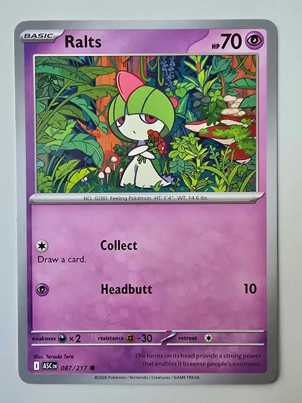 RALTS (ASCENDED HEROES 087/217) (POKÉMON) (TRADING CARD)