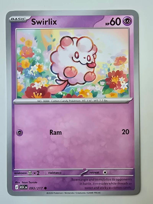 SWIRLIX (ASCENDED HEROES 093/217) (POKÉMON) (TRADING CARD)