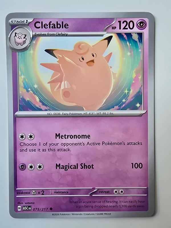 CLEFABLE (ASCENDED HEROES 075/217) (POKÉMON) (TRADING CARD)