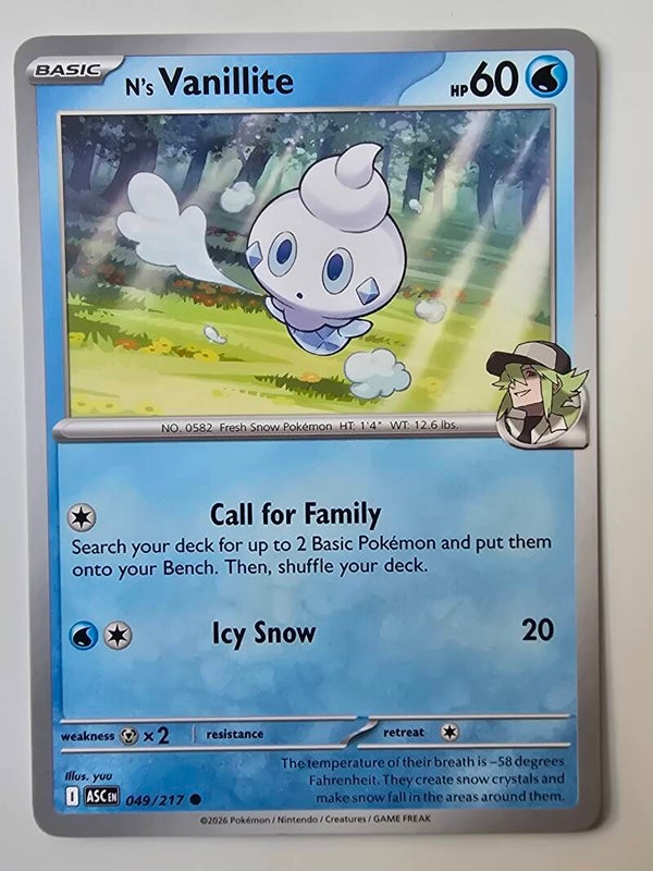 N'S VANILLITE (ASCENDED HEROES 049/217) (POKÉMON) (TRADING CARD)