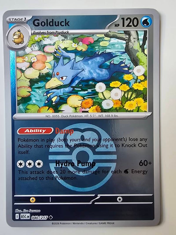 GOLDUCK (ASCENDED HEROES 040/217) (REVERSE HOLO LOVE BALL) (POKÉMON) (TRADING CARD)