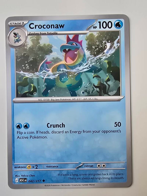 CROCONAW (ASCENDED HEROES 042/217) (POKÉMON) (TRADING CARD)