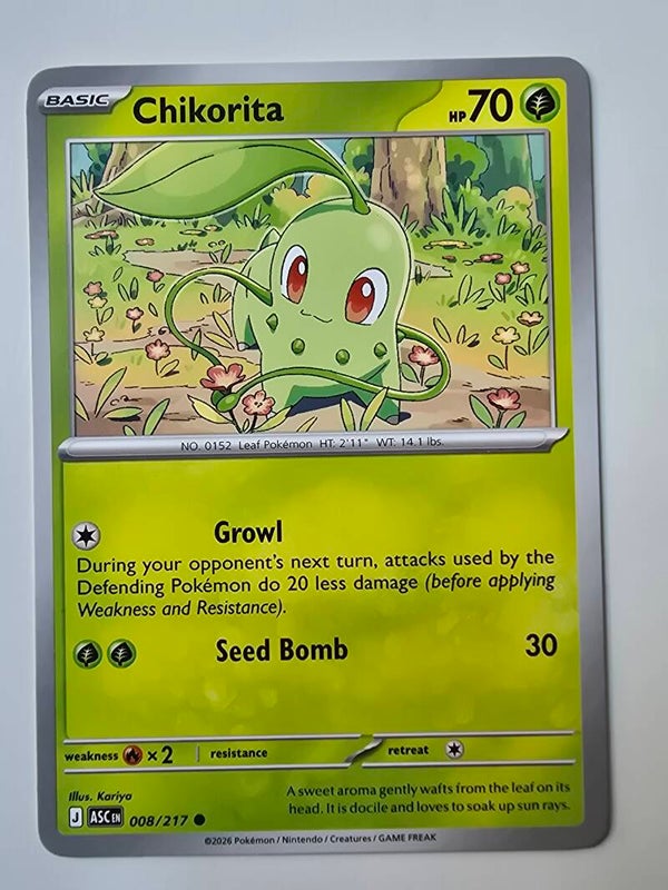 CHIKORITA (ASCENDED HEROES 008/217) (POKÉMON) (TRADING CARD)