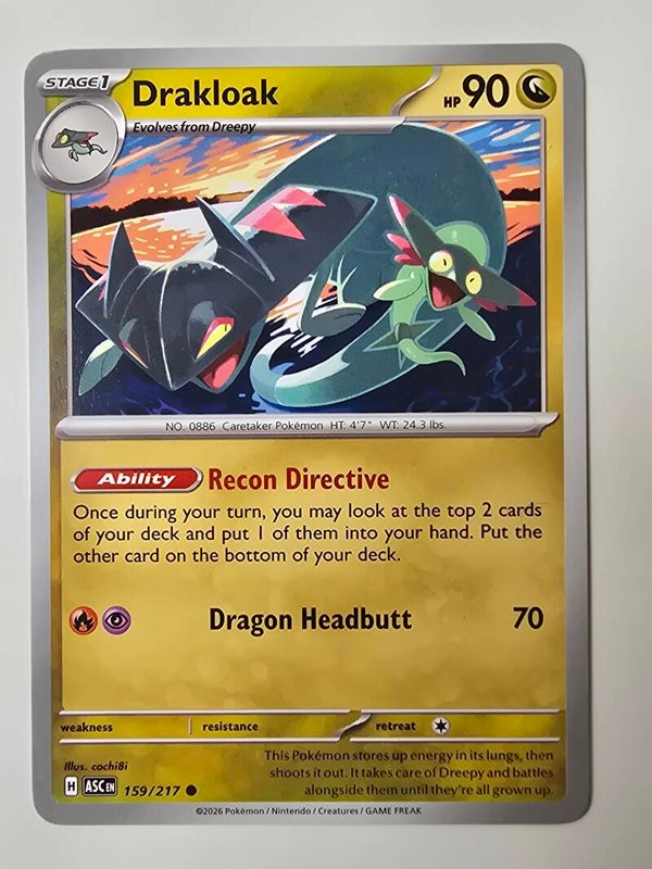 DRAKLOAK (ASCENDED HEROES 159/217) (POKÉMON) (TRADING CARD)