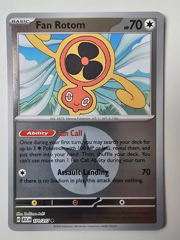 FAN ROTOM (ASCENDED HEROES 171/217) (REVERSE HOLO ENERGY SYMBOL) (POKÉMON) (TRADING CARD)