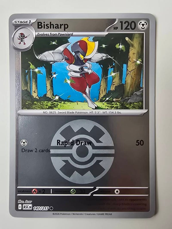 BISHARP (ASCENDED HEROES 147/217) (REVERSE HOLO QUICK BALL) (POKÉMON) (TRADING CARD)