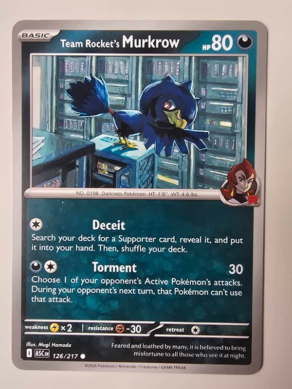 TEAM ROCKET'S MURKROW (ASCENDED HEROES 126/217) (POKÉMON) (TRADING CARD)