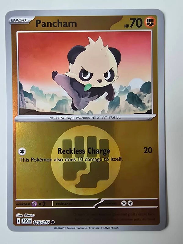 PANCHAM (ASCENDED HEROES 115/217) (REVERSE HOLO ENERGY SYMBOL) (POKÉMON) (TRADING CARD)