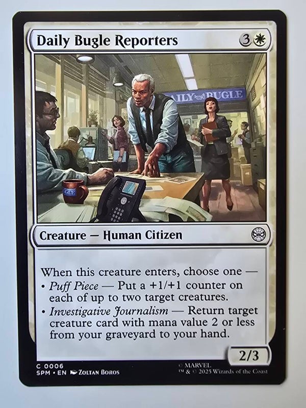 DAILY BUGLE REPORTERS (SPM) (C 0006) (MTG) (TRADING CARD)