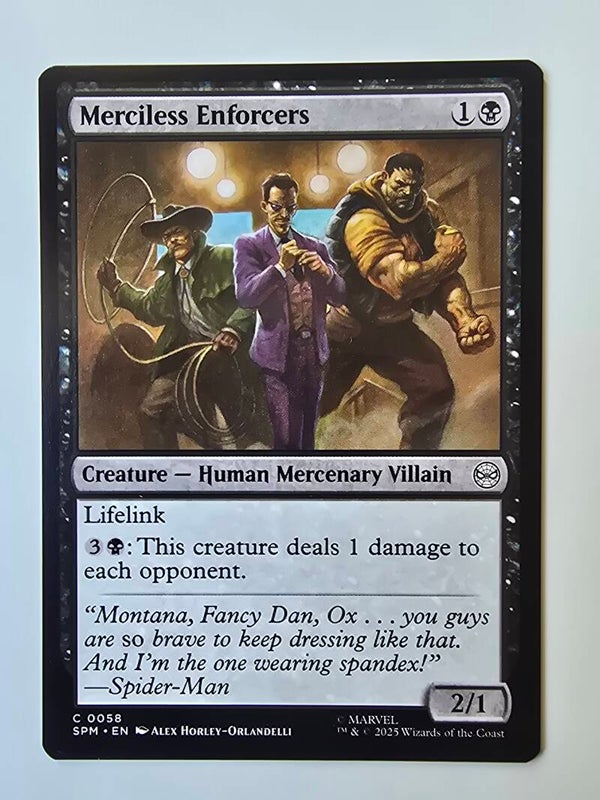 MERCILESS ENFORCERS (SPM) (C 0058) (MTG) (TRADING CARD)