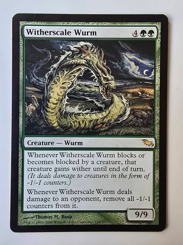 WITHERSCALE WURM (SHADOWMOOR) (134/301) (MTG) (TRADING CARD)