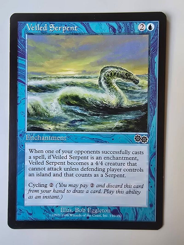 VEILED SERPENT (URZA'S SAGA) (110/350) (MTG) (TRADING CARD)