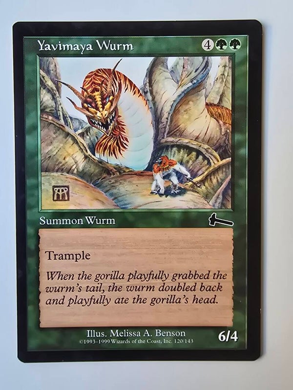 YAVIMAYA WURM (URZA'S LEGACY) (120/143) (MTG) (TRADING CARD)