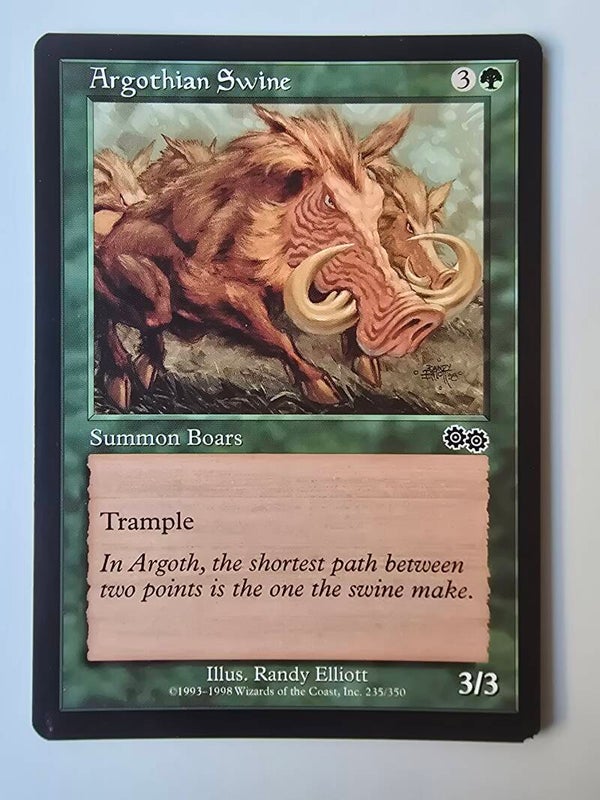 ARGOTHIAN SWINE (URZA'S SAGA) (235/350) (MTG) (TRADING CARD)