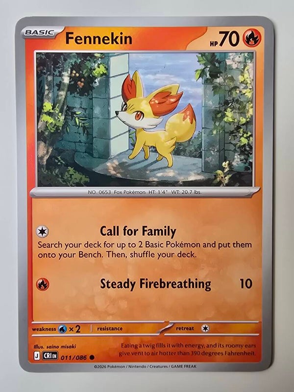 FENNEKIN (CHAOS RISING 011/086) (POKÉMON) (TRADING CARD)