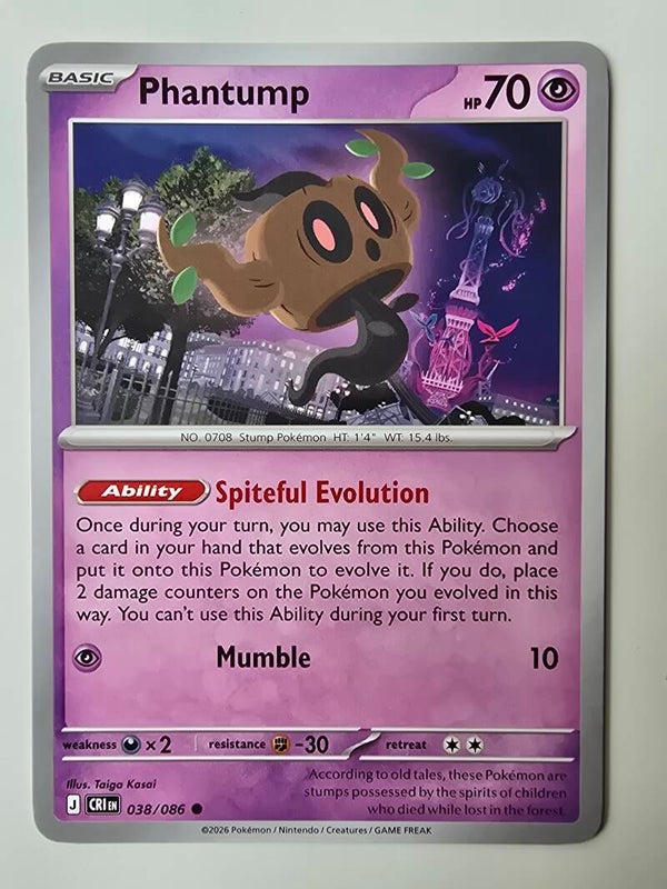 PHANTUMP (CHAOS RISING 038/086) (POKÉMON) (TRADING CARD)