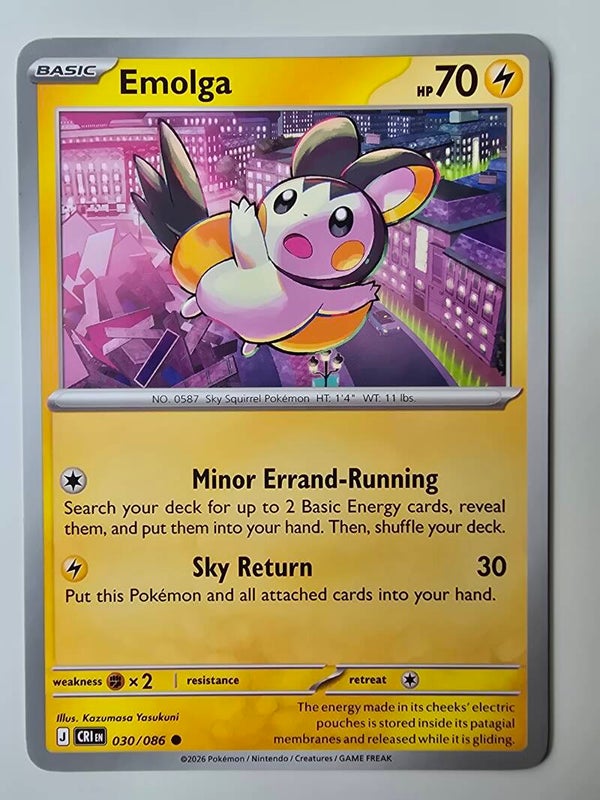 EMOLGA (CHAOS RISING 030/086) (POKÉMON) (TRADING CARD)